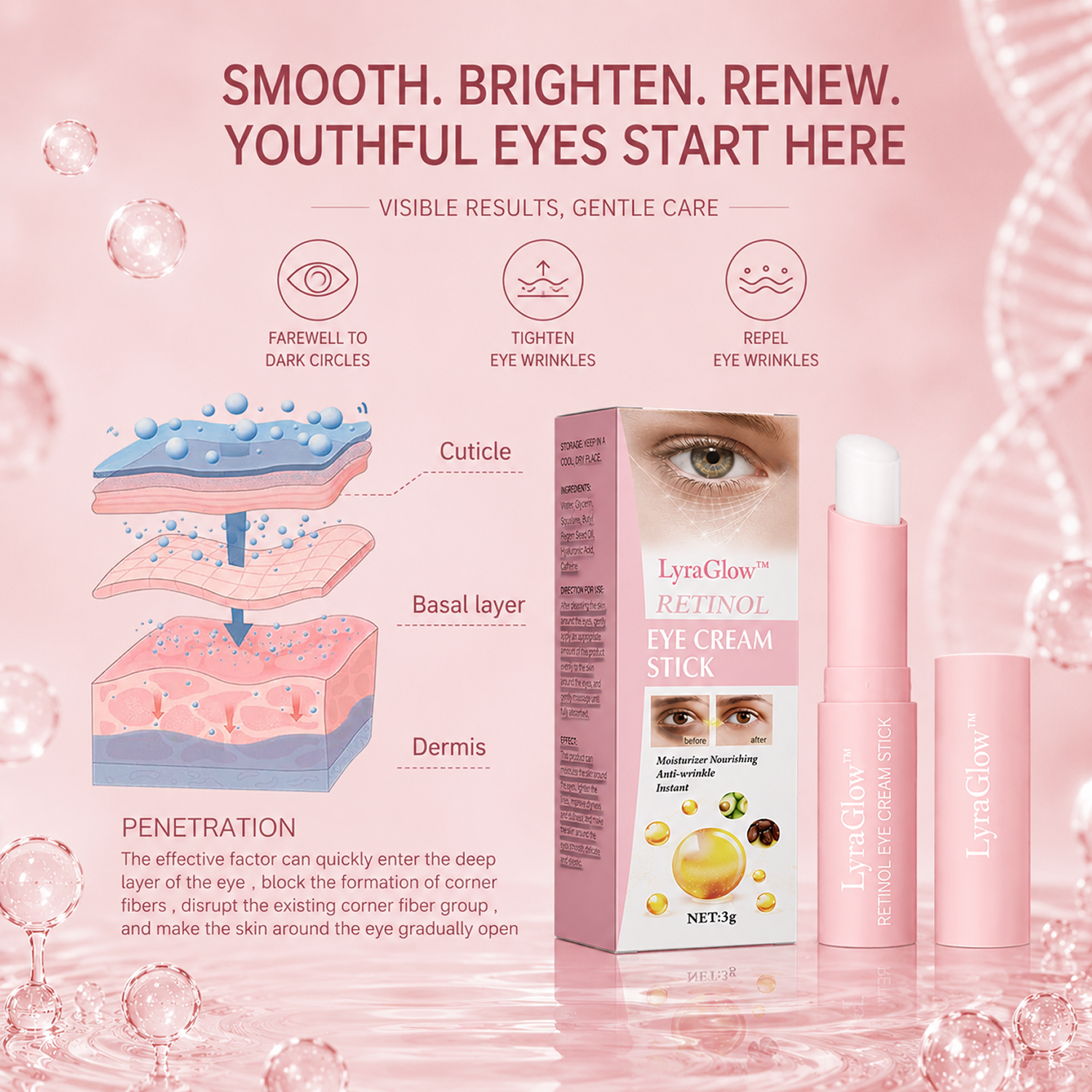 LyraGlow™ Retinol Eye Cream Stick