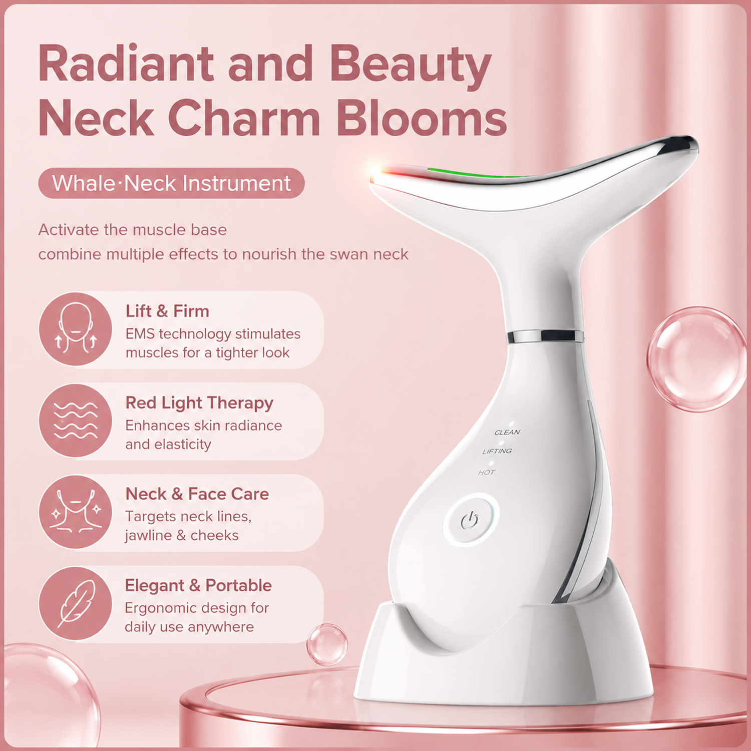 LyraGlow™ EMS Neck & Face Tightening Device