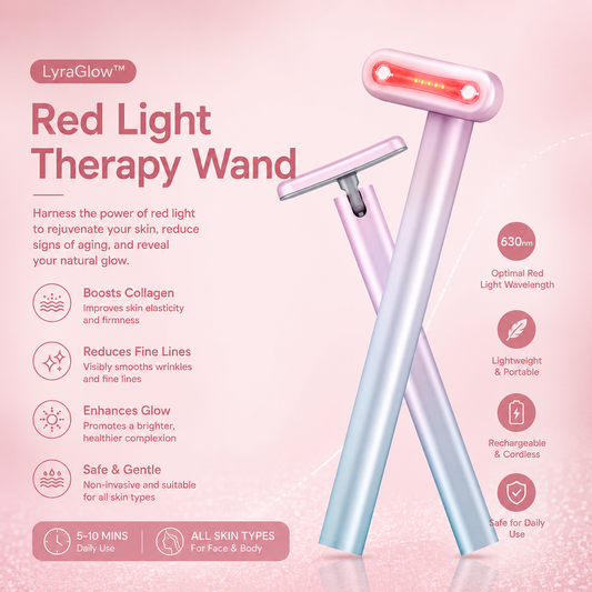 LyraGlow™ Red Light Therapy Wand