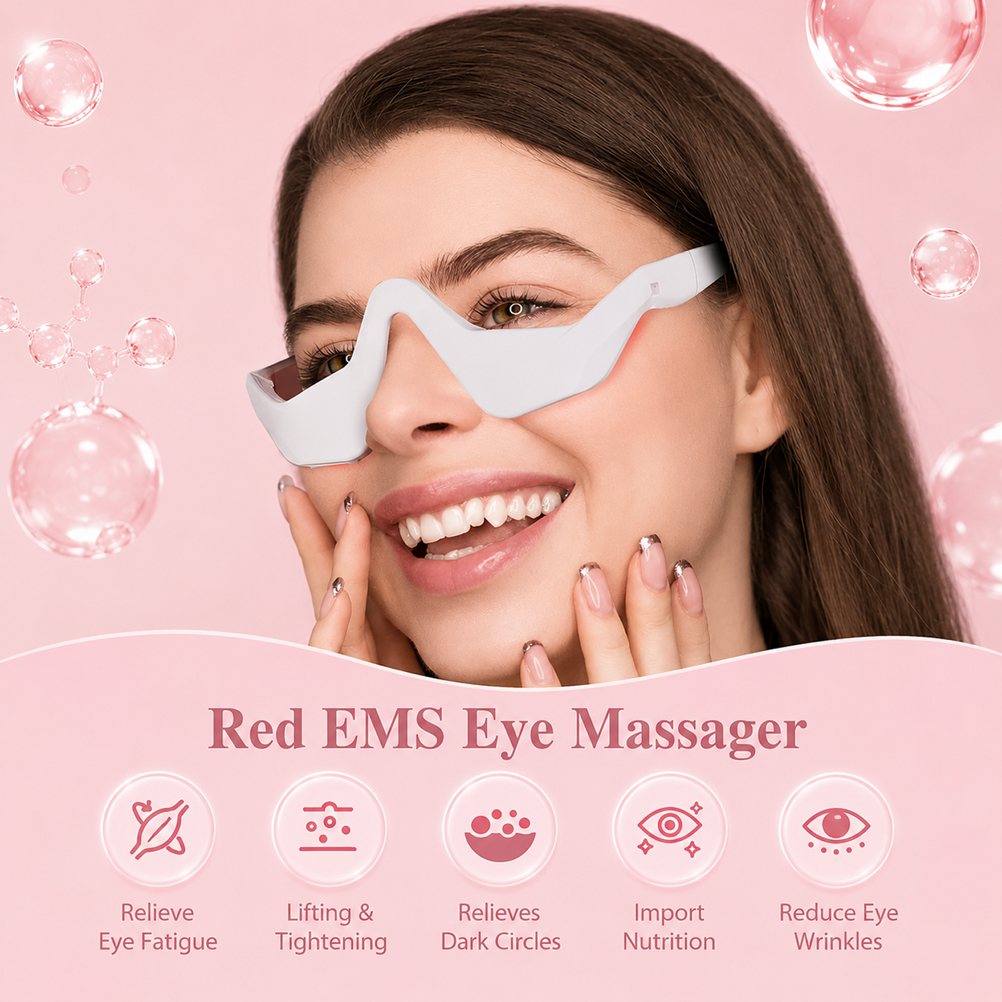 LyraGlow™ 2-in-1 Red Light Therapy + EMS To Erase Eye Bags