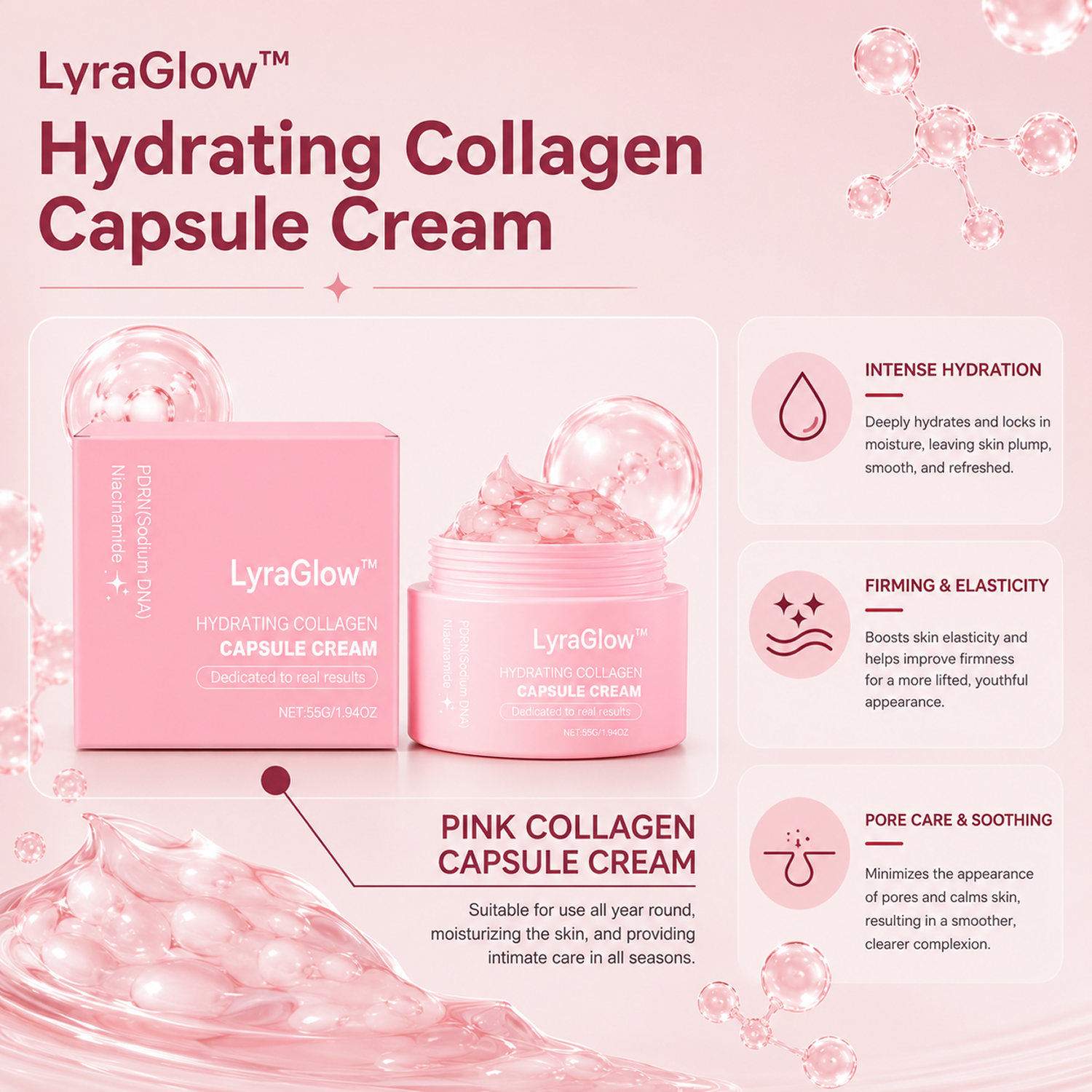 LyraGlow™ Hydrating Collagen Capsule Cream
